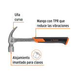 Martillo Forjado 20 Oz Uña Curva, Mango con Neopreno, Expert