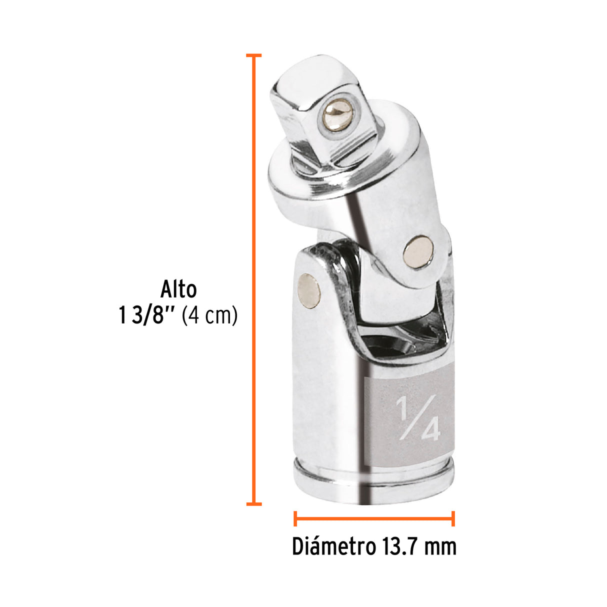 Nudo Universal para Dados con Cuadro de 1/4', Truper