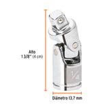 Nudo Universal para Dados con Cuadro de 1/4', Truper