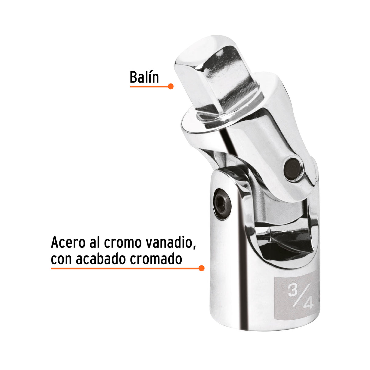 Nudo Universal para Dados con Cuadro de 3/4', Truper