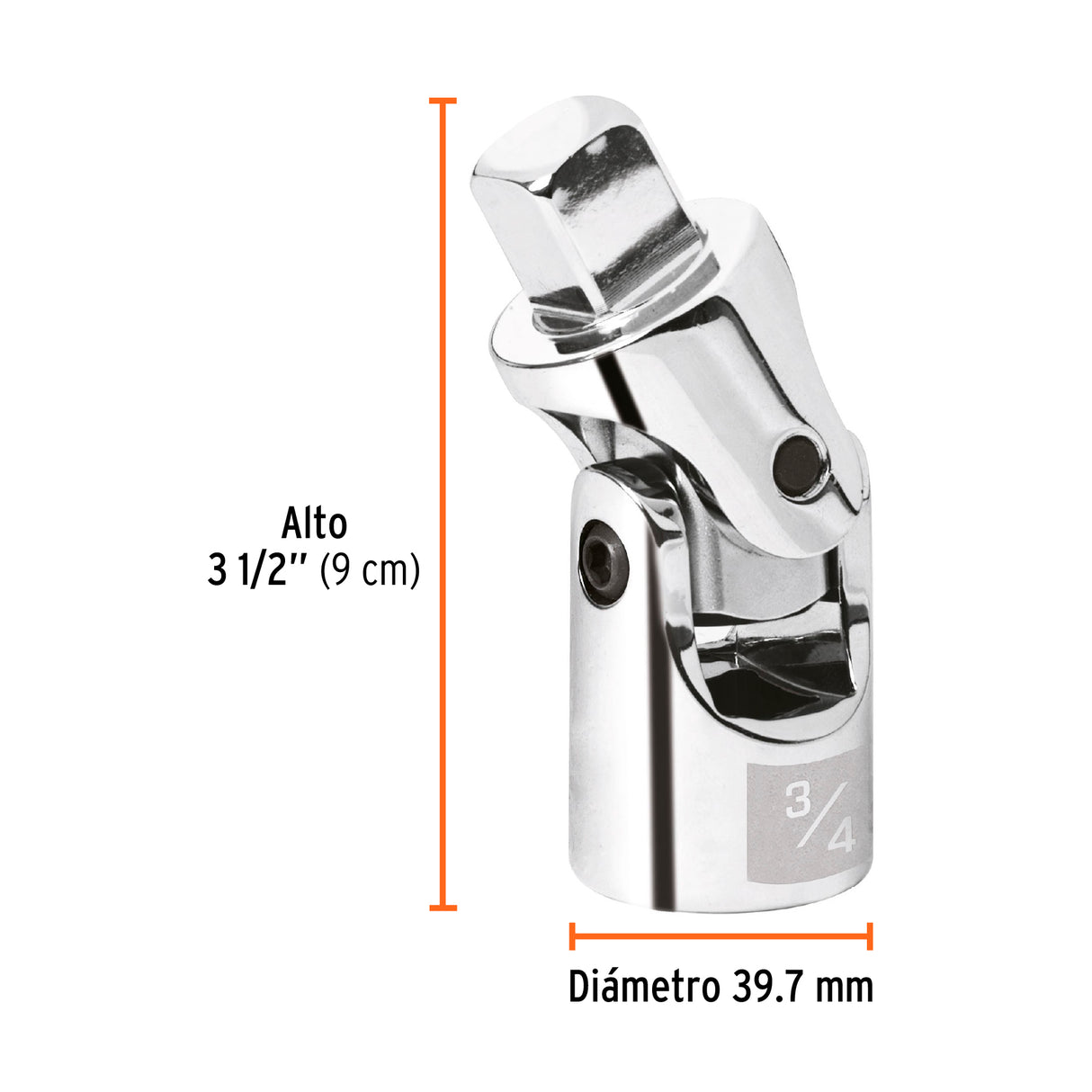 Nudo Universal para Dados con Cuadro de 3/4', Truper