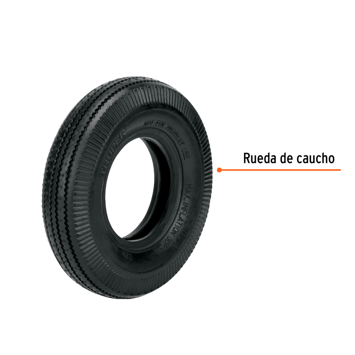 Rueda Neumática de 8' sin Cámara, Truper