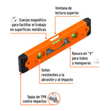 Nivel Torpedo Magnético de 9' con Cuerpo de ABS, Truper