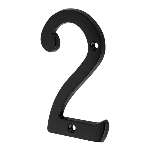 Número 2 de latón sólido 4', negro, Hermex