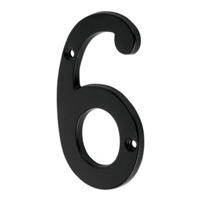 Número 6 de latón sólido 4', negro, Hermex
