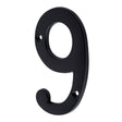 Número 9 de latón sólido 4', negro, Hermex