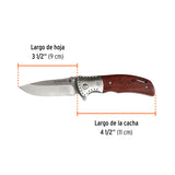 Navaja Abatible 4-1/2' Mango de Madera, Truper
