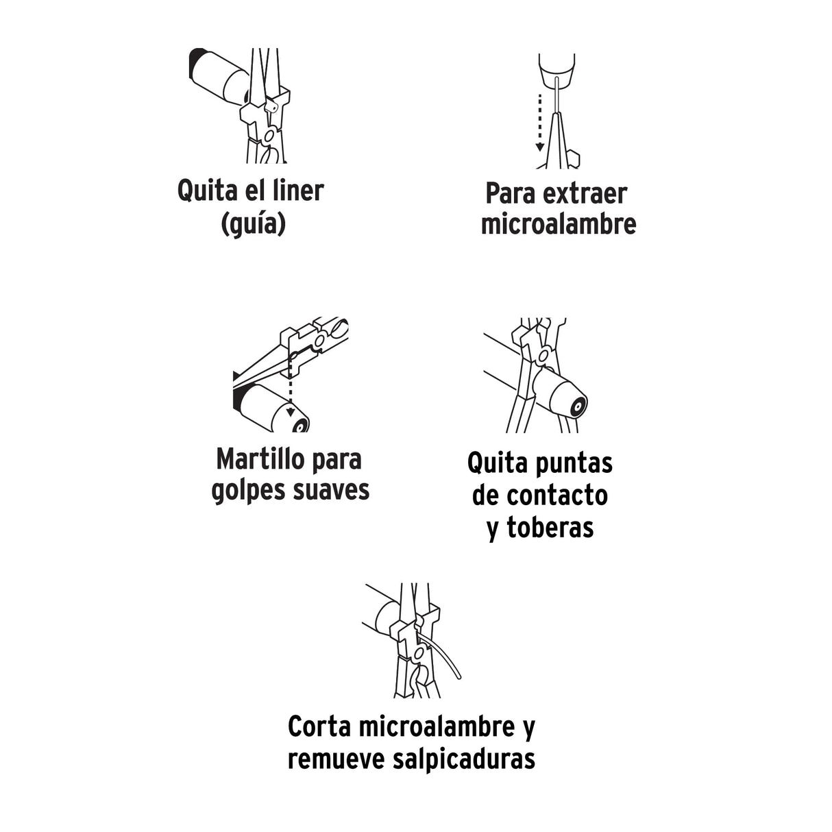 Pinza 8' para Proceso Mig, Multifunciones, Truper