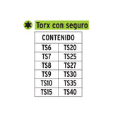 Juego de 12 Puntas Torx Combinadas C/Seguro Largo 2', Expert