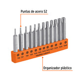 Juego de 12 Puntas Torx Combinadas C/Seguro Largo 2', Expert