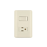 Placa Armada Interruptor y Contacto, Marfil, Volteck