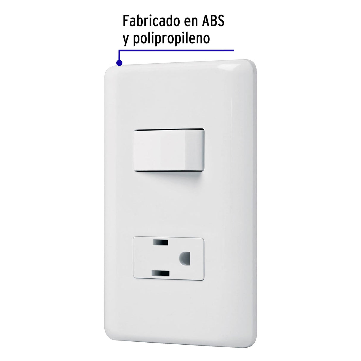 Placa Armada Contacto E Interruptor Sencillo, Volteck Basic
