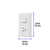 Placa Armada Contacto E Interruptor Sencillo, Volteck Basic