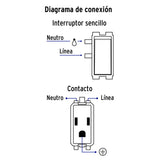 Placa Armada Contacto E Interruptor Sencillo, Volteck Basic