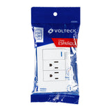 Placa Armada 1 Interruptor, 2 Contactos, 1mod, Española, Blanco