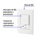 Placa Armada Contacto y 2 Interruptores, Línea Oslo, Blanco
