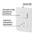 Placa Armada Contacto E Interruptor, Línea Oslo, Blanco
