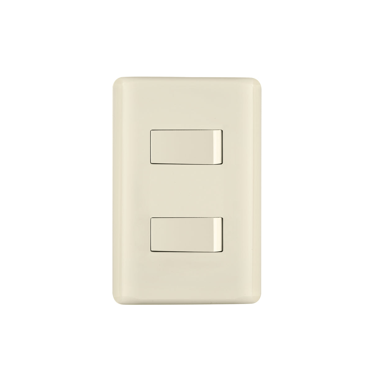 Placa Armada, 2 Interruptores, Marfil, Volteck