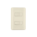 Placa Armada, 2 Interruptores, Marfil, Volteck
