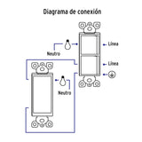 Placa Armada Interruptor Sencillo y de 3 Vías Classic
