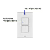 Placa Armada con 2 Interruptores Sencillos, Línea Classic