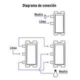 Placa Armada 1 Interruptor Sencillo + 1 de 3 Vías, Basic