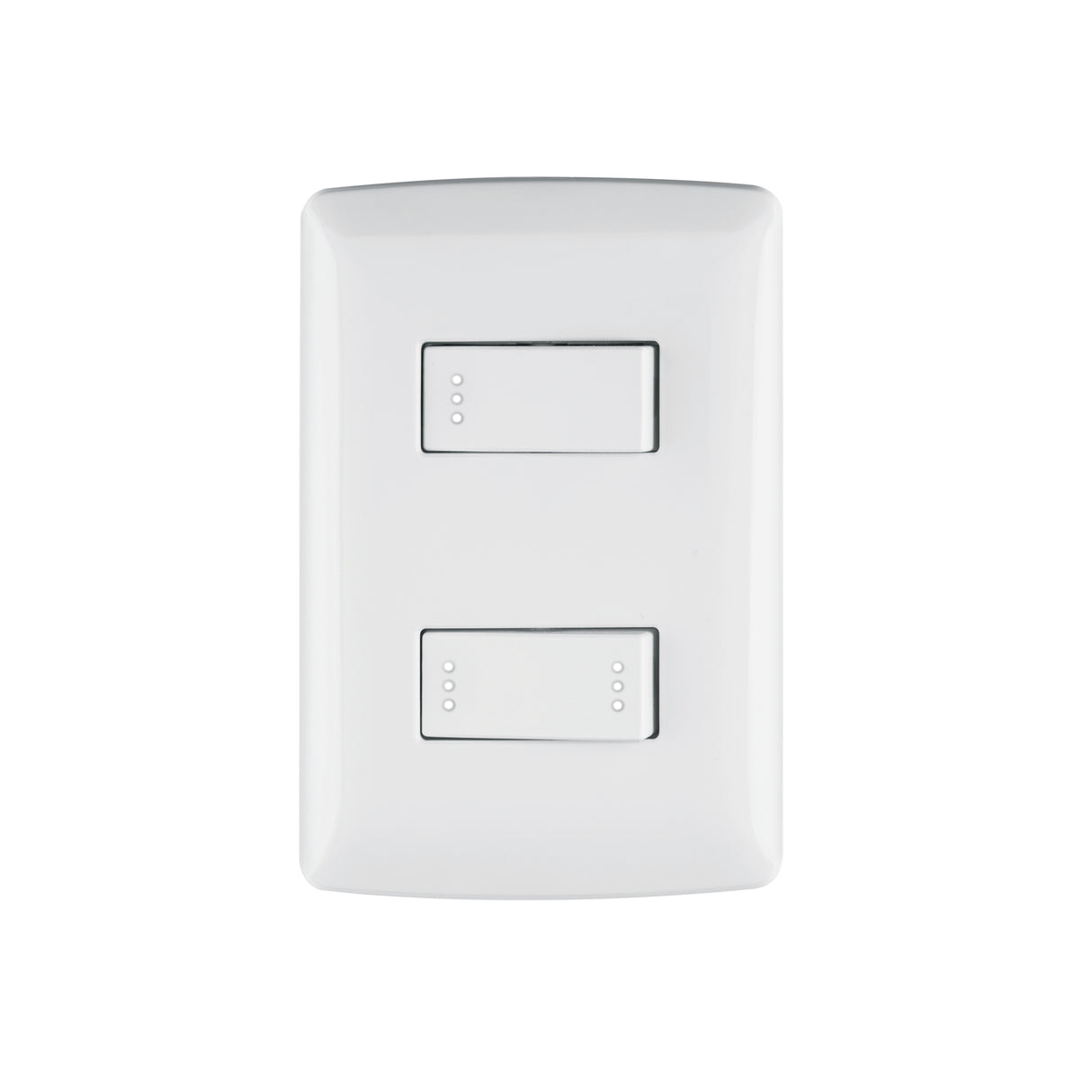 Placa Armada 1 Interruptor 1 Escalera, Blanco, Línea Italiana