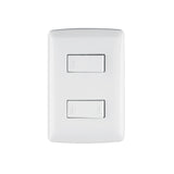 Placa Armada 1 Interruptor 1 Escalera, Blanco, Línea Italiana