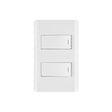Placa armada blanca 1 interruptor y 1 de 3 vías 1 mód, Lisboa