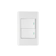 Placa armada blanca 1 interruptor y 1 de 3vías 1.5mód, Lisboa