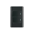 Placa armada negra 1 interruptor y 1 de 3vías 1.5mód, Lisboa