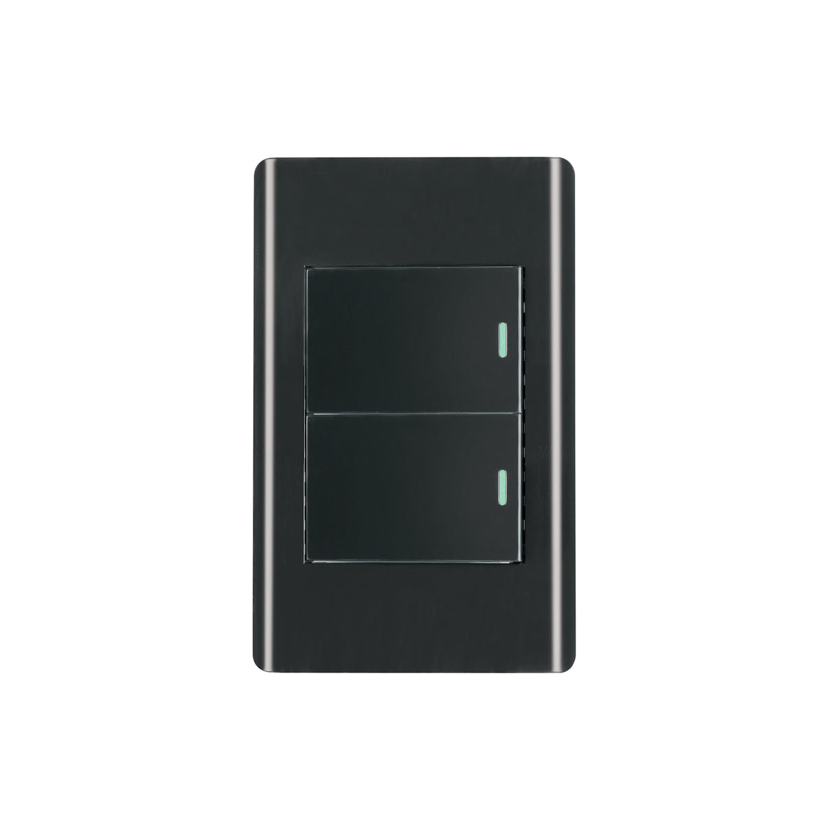 Placa armada negra 1 interruptor y 1 de 3vías 1.5mód, Lisboa
