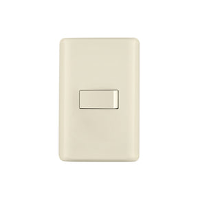 Placa armada 1 interruptor sencillo, marfil, Volteck