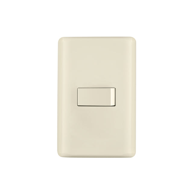 Placa armada 1 interruptor sencillo, marfil, Volteck