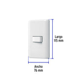 Placa Armada con 1 Interruptor Sencillo, Volteck Basic