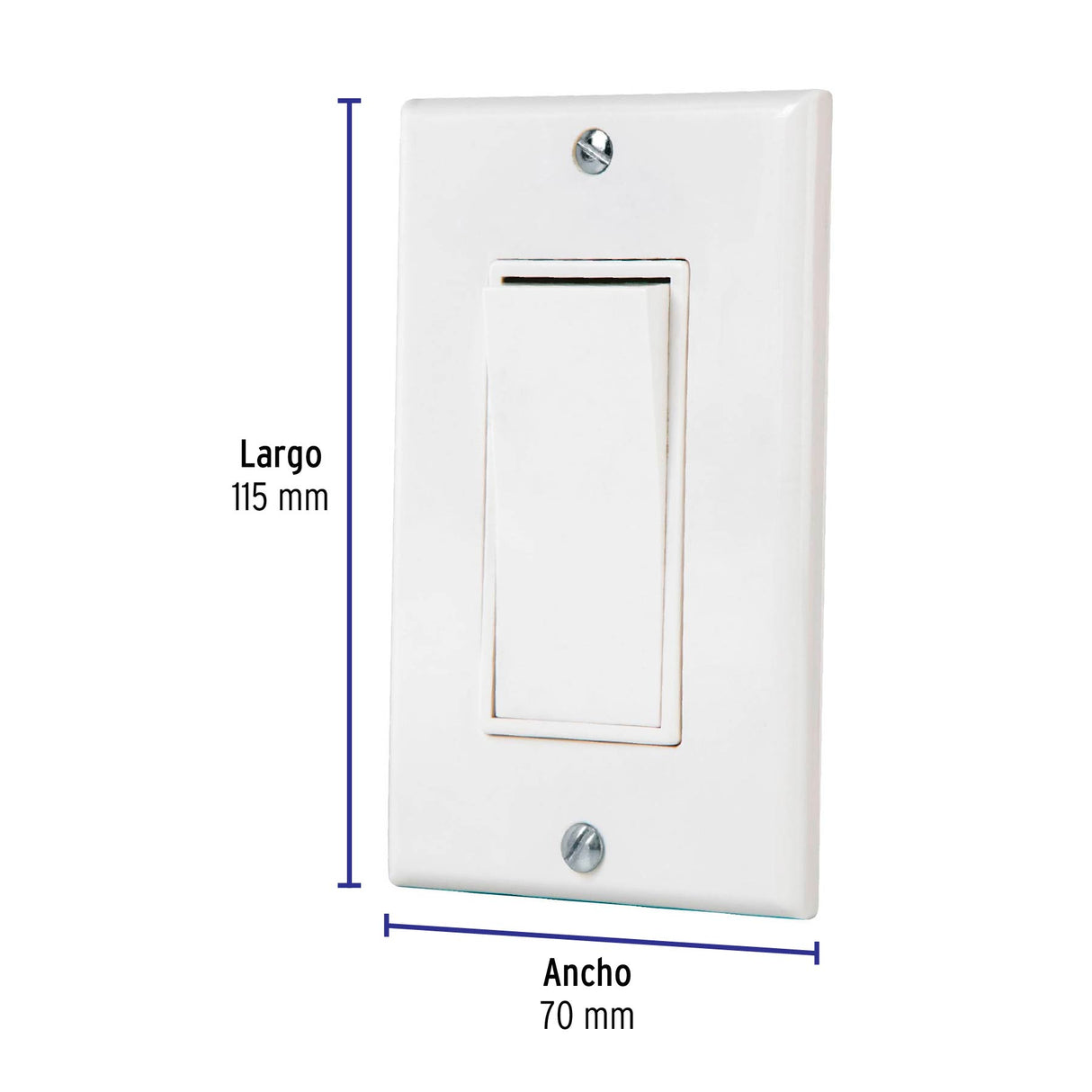 Placa Armada con Interruptor Sencillo Classic, Volteck