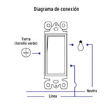 Placa Armada con Interruptor Sencillo Classic, Volteck