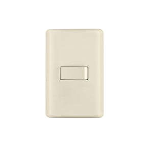 Placa armada 1 interruptor de escalera, marfil, Basic