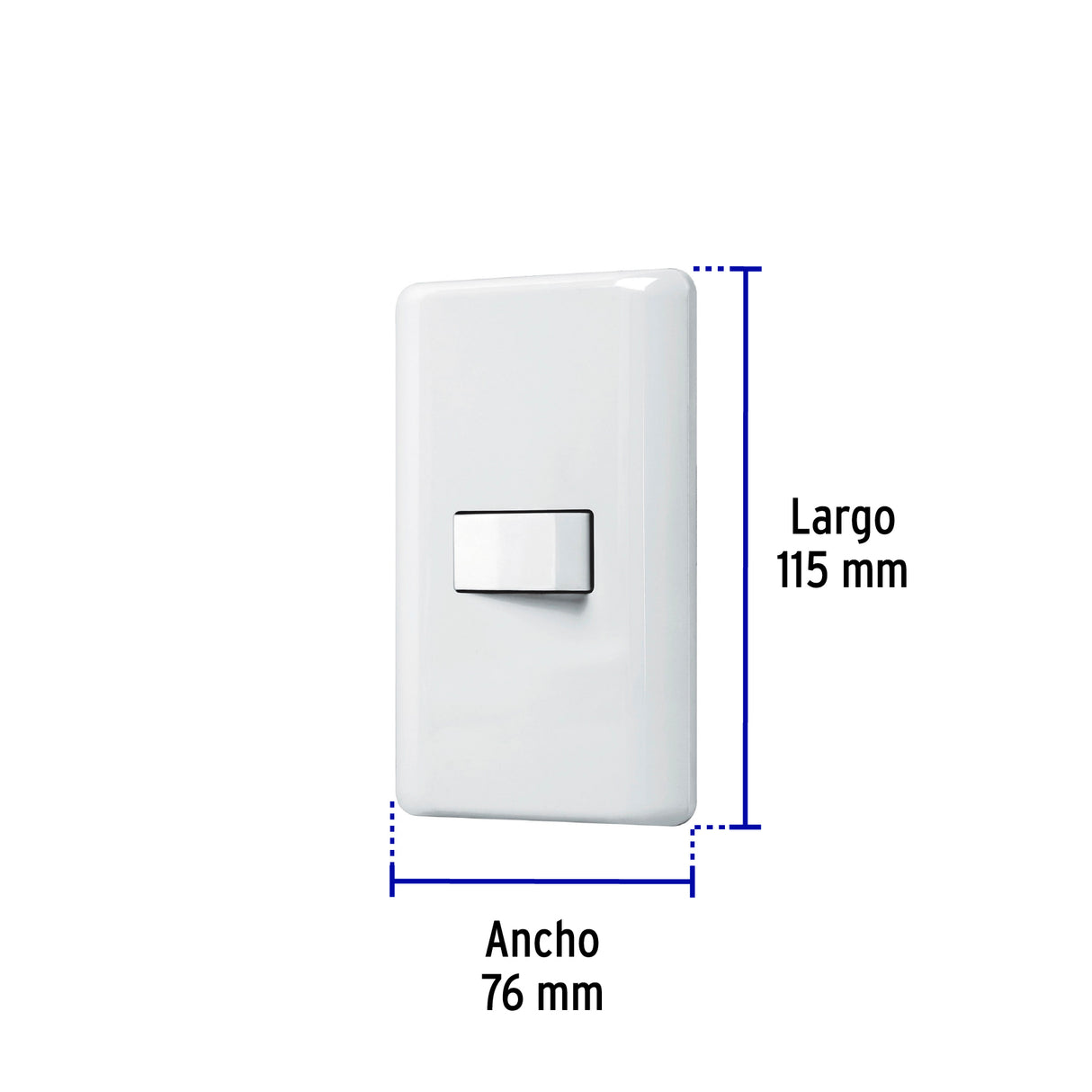 Placa Armada con 1 Interruptor de 3 Vías, Volteck Basic