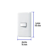 Placa Armada con 1 Interruptor de 3 Vías, Volteck Basic