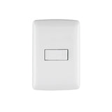 Placa Armada 1 Interruptor Escalera, Blanco, Línea Italiana