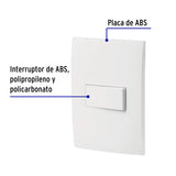 Placa Armada con Interruptor Sencillo, Línea Oslo, Blanco