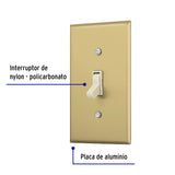 Placa Armada Interruptor Sencillo, Línea Standard, Aluminio