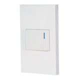 Placa Armada 1 Interruptor, 1.5 Módulos, Española, Blanco
