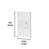 Placa Armada 1 Interruptor de 3VÍAS, 1.5MÓD, Española, Blanco