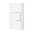 Placa armada blanca 1 interruptor de 3 vías 1.5 mód, Lisboa