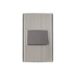 Placa armada acero inox 1 interruptor 1.5 módulos, Lisboa