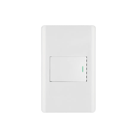 Placa armada blanca 1 interruptor 1.5 módulos, Lisboa