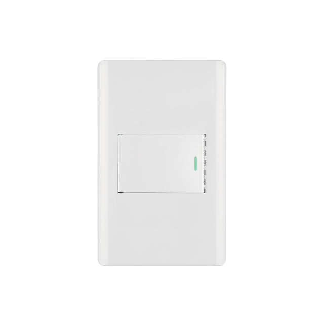 Placa armada blanca 1 interruptor 1.5 módulos, Lisboa