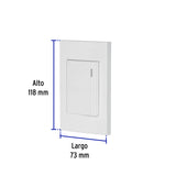 Placa Armada 1 Interruptor, 3 Módulos, Española, Blanco